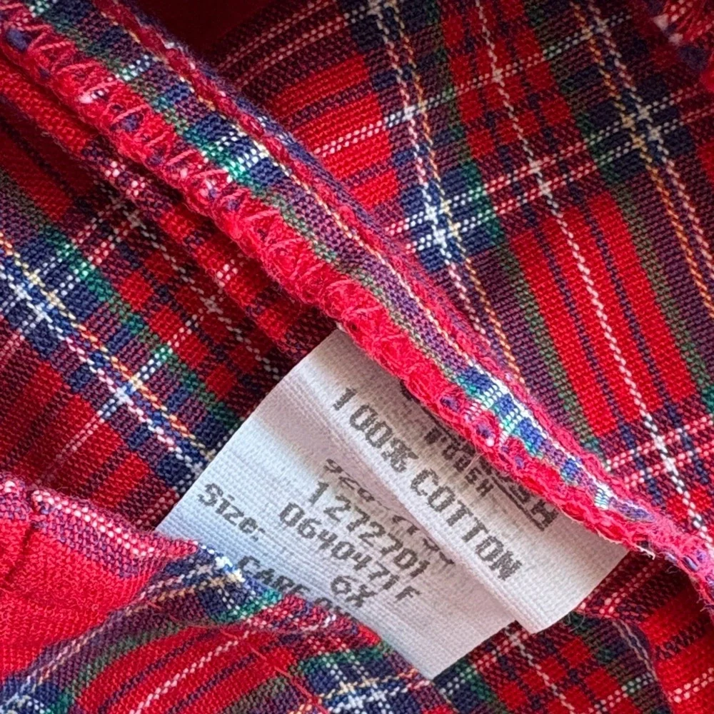 Vintage Oshkosh Red Plaid Skirt size 6x